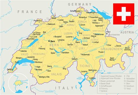 map of switzerland area.